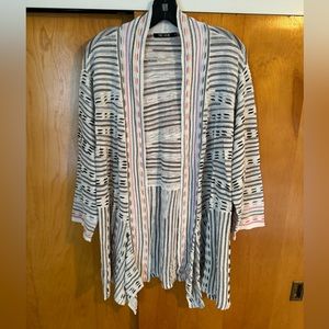 NIC+ZOE Open Front Long Sleeve Cardigan - Multi-Color - Size 2X